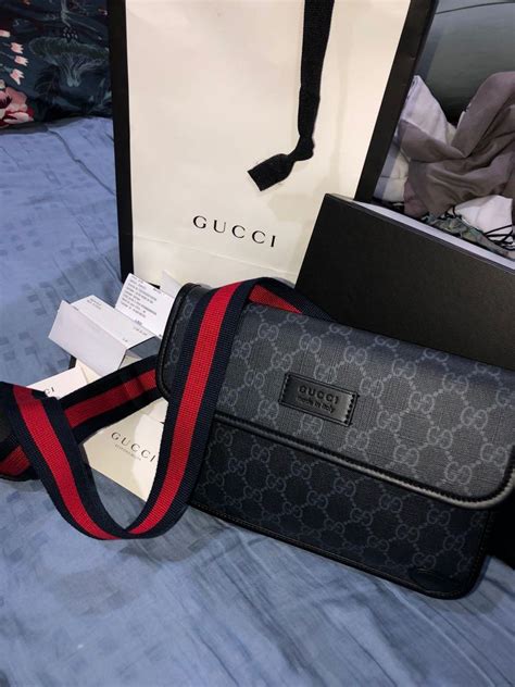 gucci mens sling backpack|Gucci sling bag with cherry.